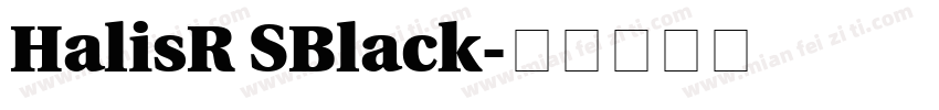 HalisR SBlack字体转换